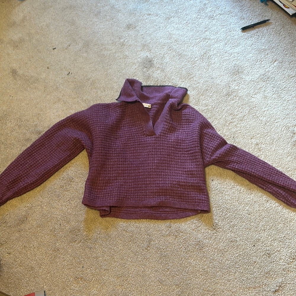 purple sweater